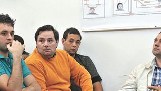 Los cuatro acusados del Triple Crimen de General Rodríguez.&nbsp;