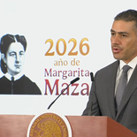 Omar Garcfía Harfuch en la Mañanera de este martes. Omar Garcfía Harfuch en la Mañanera de este martes.