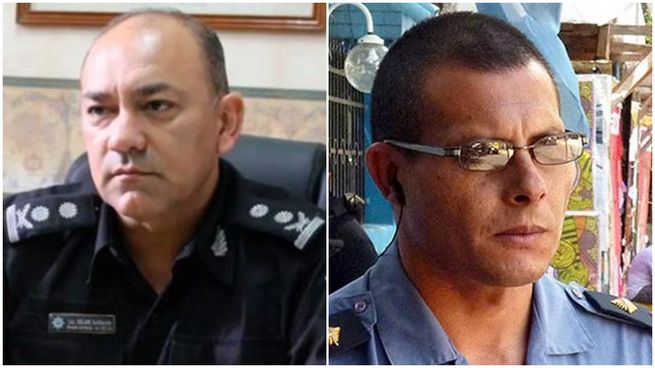 Guillermo Solari fue removido de su cargo al frente de la Policia de Rosario. Danilo Villán (derecha lo reemplazará.