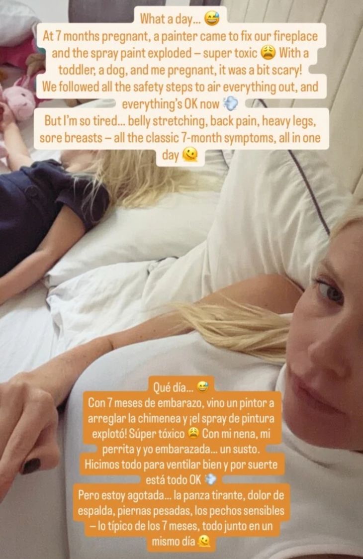 The post of the Swedish model telling details of the domestic accident. The post of the Swedish model telling details of the domestic accident.