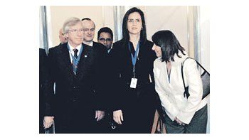 Felisa Miceli y Danilo Astori, ministro de Economía de Uruguay, entre los coordinadores de la reunión de ministros y cancilleres donde Uruguay y Paraguay protestaron por las asimetrías de sus productos dentro del Mercosur.