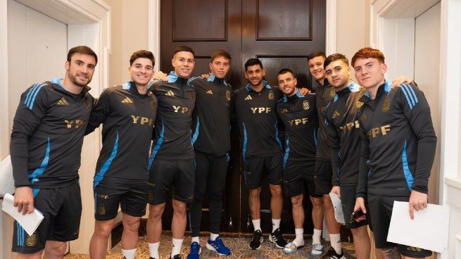 Jugadores de la selección argentina en Estados Unidos.