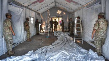 El Ej&eacute;rcito mont&oacute; un hospital de campa&ntilde;a en Campo de Mayo a la espera de un recrudecimiento de los contagios.