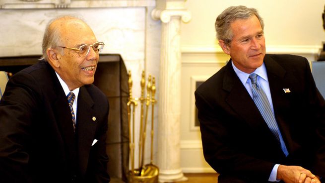 El expresidente de la República, Jorge Batlle, mantuvo una buena relación durante su mandato con su por entonces par estadounidense, George W. Bush.