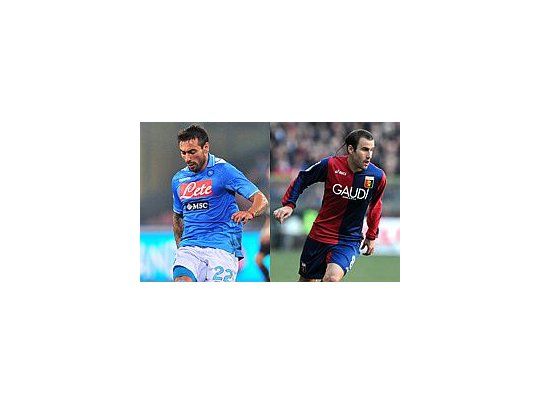Ambos juegan en Italia. Lavezzi en Napoli, y Palacio en Genoa.