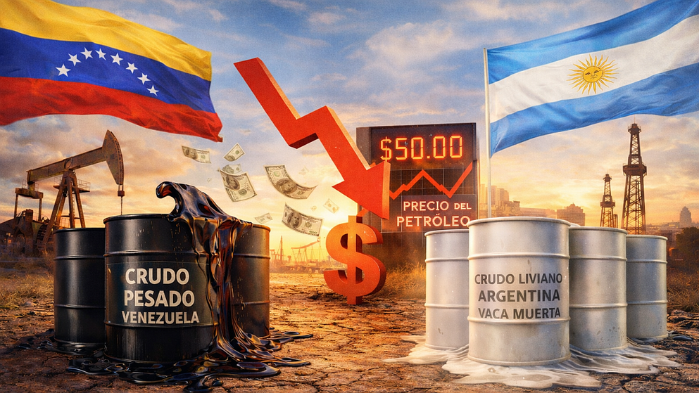 Venezuela vs. Vaca Muerta. La posible reactivación del petróleo venezolano volvió a instalar el fantasma de un shock global de oferta.&nbsp;