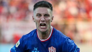 Pardo anotó el empate de Unión ante San Lorenzo.