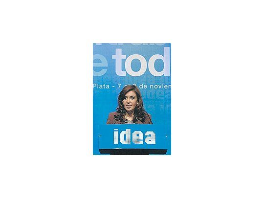 Cristina Kirchner ayer, en el Precoloquio de IDEA.