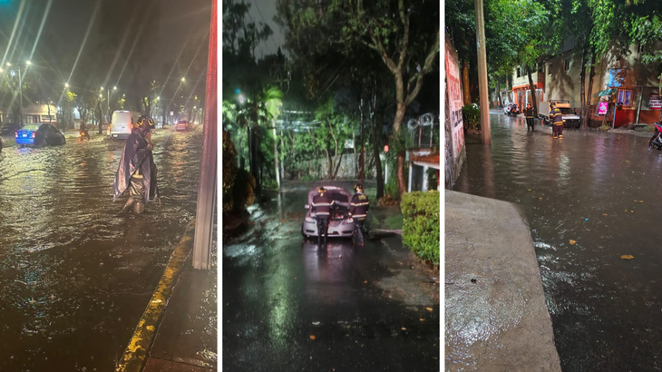 Una madrugada pasada por agua en CDMX. Una madrugada pasada por agua en CDMX.
