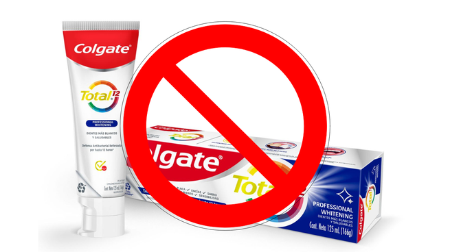 Alerta por pasta dental Colgate con efectos adversos.