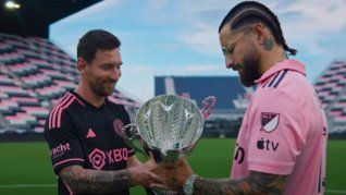 Lionel Messi y Maluma.&nbsp;