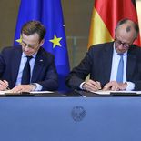 Ulf Kristersson y Friedrich Merz, primer ministro de Suecia y canciller alemán respectivamente. Ulf Kristersson y Friedrich Merz, primer ministro de Suecia y canciller alemán respectivamente.