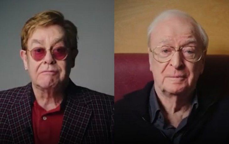Elton John y Michael Caine