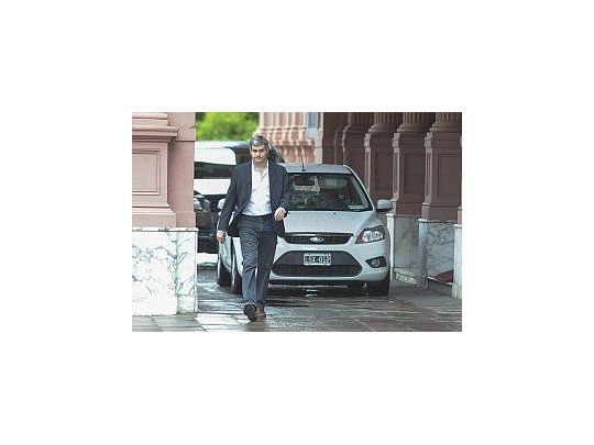 Peña, al llegar a Casa Rosada para su encuentro con Fernández.