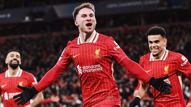 Mac Allister abrió la victoria del Liverpool ante Real Madrid.
