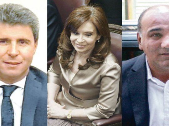 Sergio Uñac, Cristina de Kirchner y Juan Manzur.