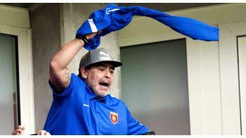 Maradona festejó la clasificación argentina.