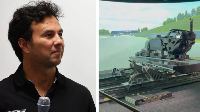 Checo Pérez continúa su preparación en simulador de la escudería Cadillac. Lo hace con tecnología de la NASA.