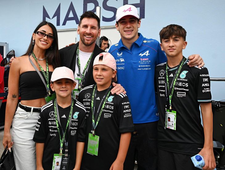 La foto de la familia Messi con Colapinto.