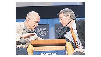 El comercio fue tema importante de discusión en Davos. Los negociadores por la Unión Europea, Pascal Lamy, y por Estados Unidos, Robert Portman, fueron dos referentes claves.