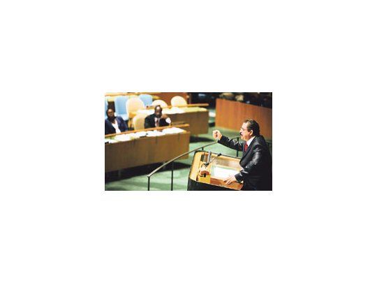 El presidente hondureño habló ayer en la Asamblea General de la ONU y consiguió un respaldo sin fisuras.