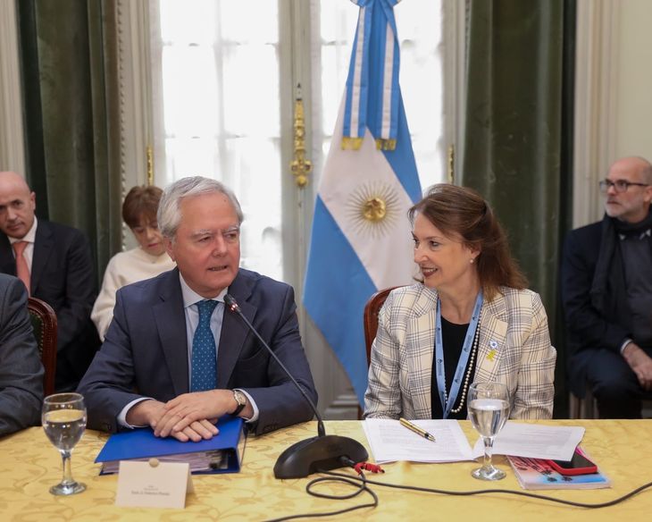 El exsenador Federico Pinedo y la canciller Diana Mondino. El exsenador Federico Pinedo y la canciller Diana Mondino.