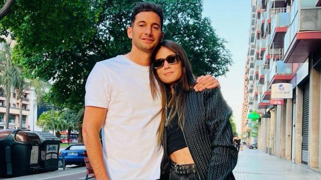 Lucas Alario y Agustina Albertario.&nbsp;