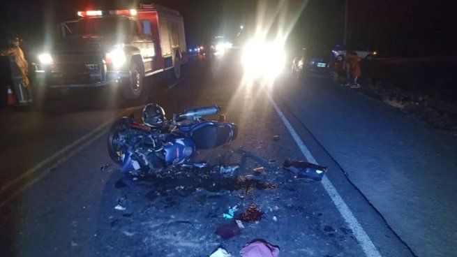 Así quedó una de las motos involucradas en el fatal accidente ocurrido en Santiago del Estero