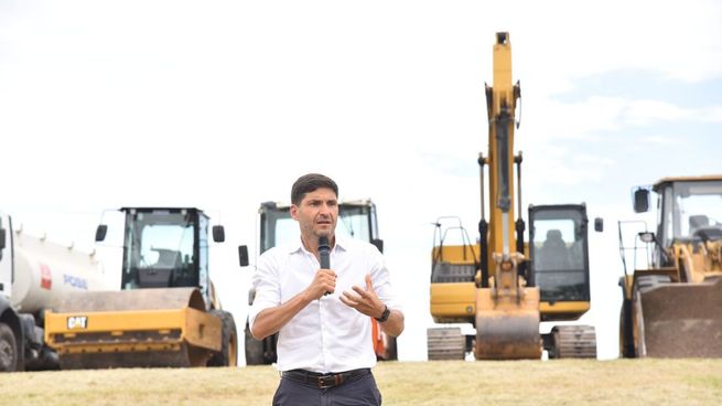 Maximiliano Pullaro, durante el lanzamiento del plan de obra pública.&nbsp;