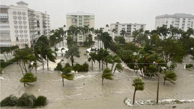 Un imagen de la ciudad de Naples, tras el paso de Ian (año 2022)