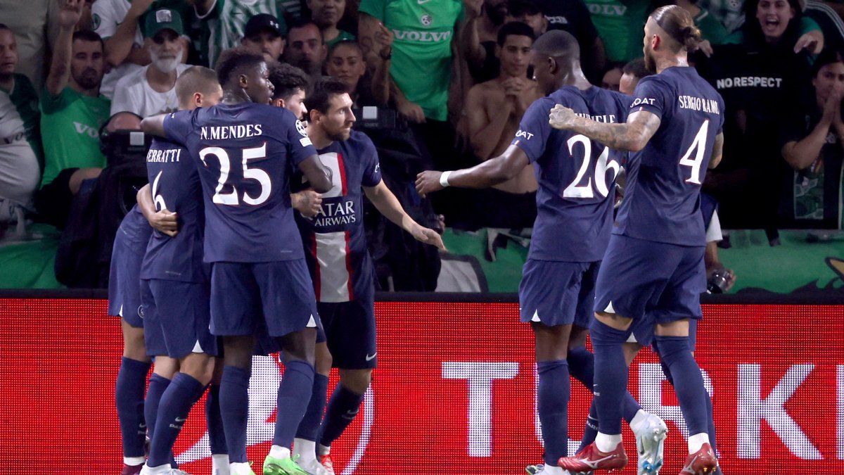 Messi scored his first Champions League goal in PSG’s away win