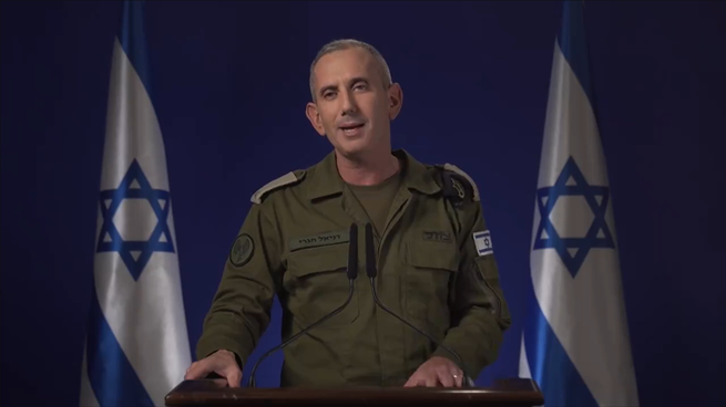 El portavoz del Ejército de Israel, contralmirante Daniel Hagari.