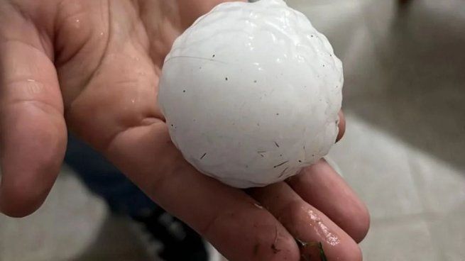 El granizo cayó con un tamaño considerable en la provincia de Córdoba