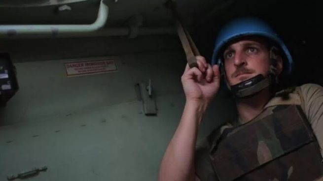 Ignacio Hutin en su viaje por Ucrania.&nbsp;