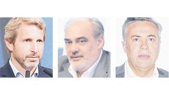 Rogelio Frigerio, Ricardo Colombi y Alfredo Cornejo.