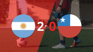 con dos goles, argentina se impuso a chile en la casa blanca