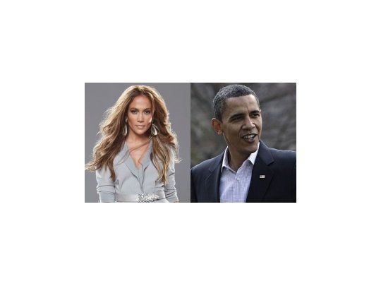 Jennifer López y Barack Obama.