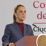 Claudia Sheinbaum en la Mañanera del Pueblo.
