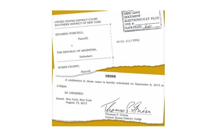 ámbito.com | Escuetamente, Griesa llamó a los abogados de la Argentina y de los “me too” a una nueva audiencia, obligado por la Cámara de Apelaciones.