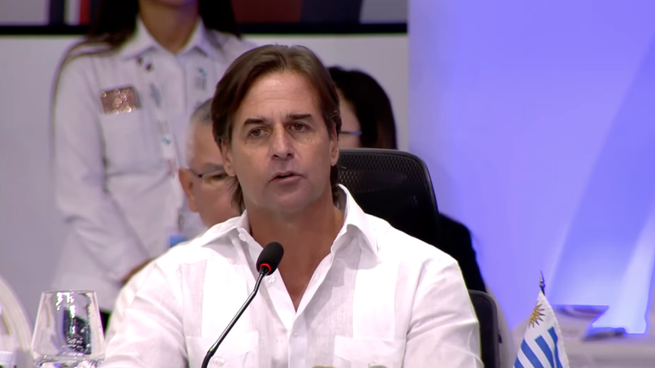 El presidente Luis Lacalle Pou en la última Cumbre Iberoamericana, en Santo Domingo, República Dominicana.