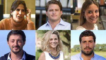 Camila Crescimbeni, Alex Campbell, Noelia Ruiz, Martín Yeza, Agustina Ciarletta y Lucas Delfino.