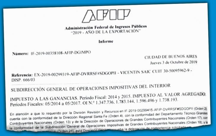 Escándalo: en 2019, Macri y Cuccioli sacaron a Vicentin de grandes contribuyentes