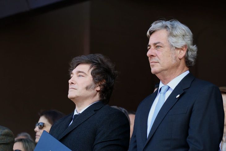 Javier Milei junto a Nicolás Pino.