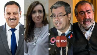 Ricardo Quinquela, VIctoria Villarruel, Germán Martínez y Héctor Daer.