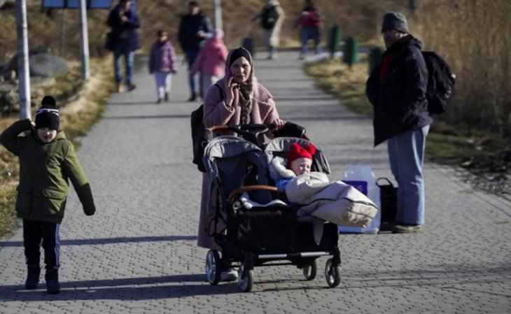 Refugiados en Ucrania.