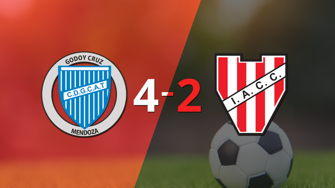 Godoy Cruz se hace fuerte de local y se impone 4-2 ante Instituto