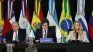 El presidente Javier durante su discurso en la Cumbre del Mercosur.