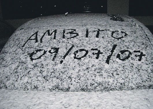 La nieve fue una curiosidad para los porteños.