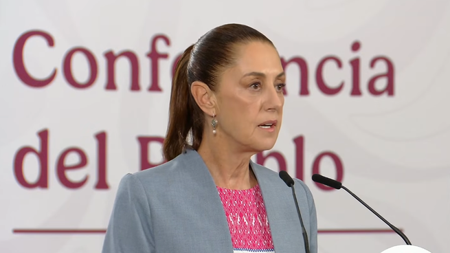 Comunicado de Claudia Sheinbaum en la Mañanera.