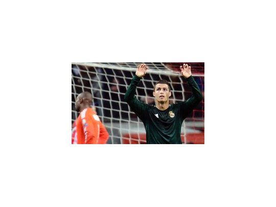 Cristiano Ronaldo y su típico festejo.